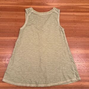 Soft Surroundings light green button down tank top